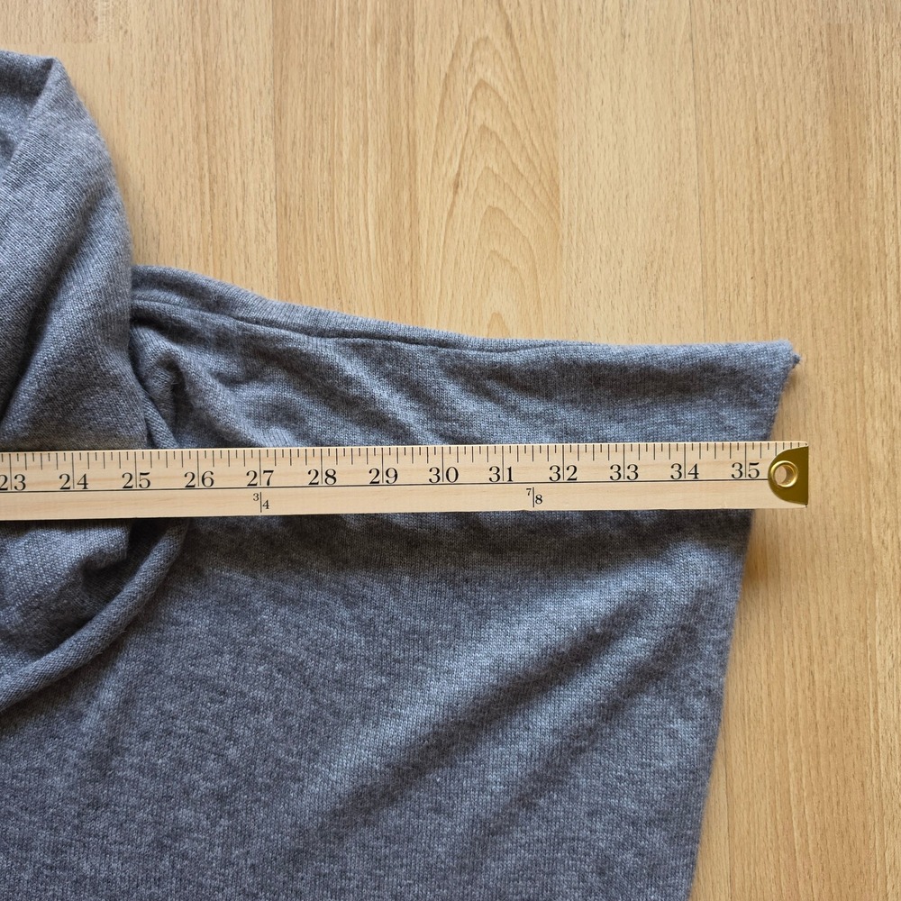 Love Stitch Gray Wool Angora Blend Cowl Neck Poncho Sweater One Size - Picture 6 of 8